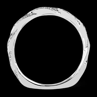 Wedding Band in 18k Gold with Diamonds