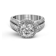 Engagement Ring in 18k Gold with Diamonds