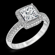 Engagement Ring in 18k Gold with Diamonds