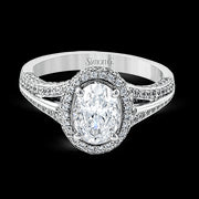 Engagement Ring in 18k Gold with Diamonds