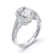 Engagement Ring in 18k Gold with Diamonds