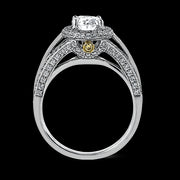 Engagement Ring in 18k Gold with Diamonds