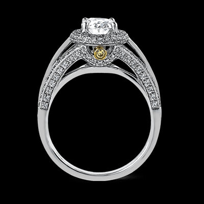 Engagement Ring in 18k Gold with Diamonds
