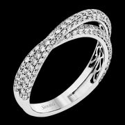 Wedding Band in 18k Gold with Diamonds