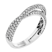 Wedding Band in 18k Gold with Diamonds