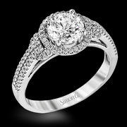 Engagement Ring in 18k Gold with Diamonds