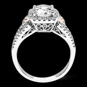 Engagement Ring in 18k Gold with Diamonds