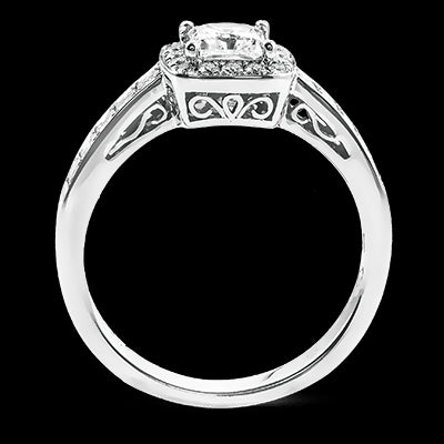 Engagement Ring in 18k Gold with Diamonds