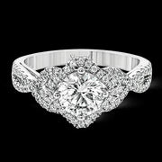 Engagement Ring in 18k Gold with Diamonds