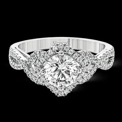 Engagement Ring in 18k Gold with Diamonds