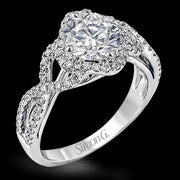 Engagement Ring in 18k Gold with Diamonds