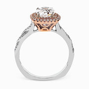 Engagement Ring in 18k Gold with Diamonds