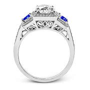 Engagement Ring in 18k Gold with Diamonds