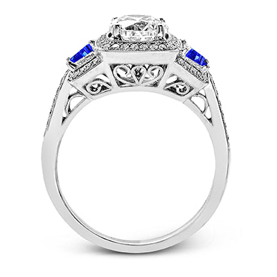 Engagement Ring in 18k Gold with Diamonds