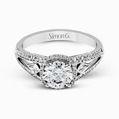 Engagement Ring in 18k Gold with Diamonds