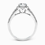 Engagement Ring in 18k Gold with Diamonds