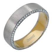 Men Ring in 14k Gold with Diamonds