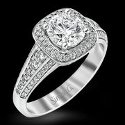 Engagement Ring in 18k Gold with Diamonds