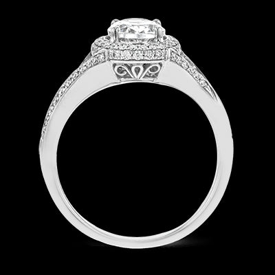 Engagement Ring in 18k Gold with Diamonds