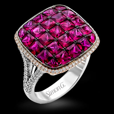 Color Ring in 18k Gold with Diamonds