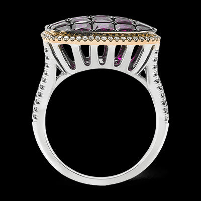 Color Ring in 18k Gold with Diamonds