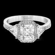 Engagement Ring in 18k Gold with Diamonds