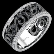 Men Ring in 14k Gold with Diamonds