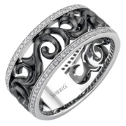 Men Ring in 14k Gold with Diamonds