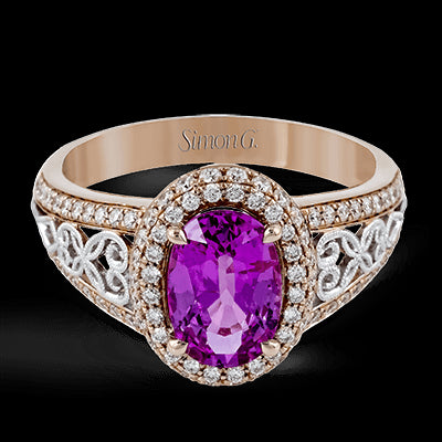 Color Ring in 18k Gold with Diamonds