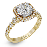 Engagement Ring in 18k Gold with Diamonds