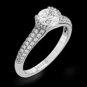 Engagement Ring in 18k Gold with Diamonds