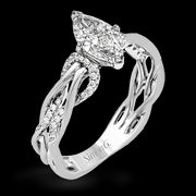 Engagement Ring in 18k Gold with Diamonds