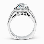 Engagement Ring in 18k Gold with Diamonds