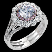 Engagement Ring in 18k Gold with Diamonds