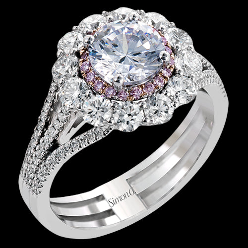 Engagement Ring in 18k Gold with Diamonds