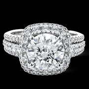 Engagement Ring in 18k Gold with Diamonds