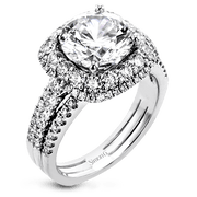 Engagement Ring in 18k Gold with Diamonds