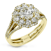 Engagement Ring in 18k Gold with Diamonds