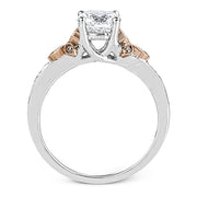 Engagement Ring in 18k Gold with Diamonds