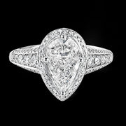 Engagement Ring in 18k Gold with Diamonds
