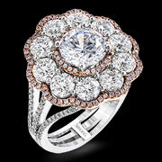 Engagement Ring in 18k Gold with Diamonds
