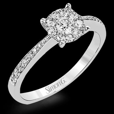 Engagement Ring in 18k Gold with Diamonds