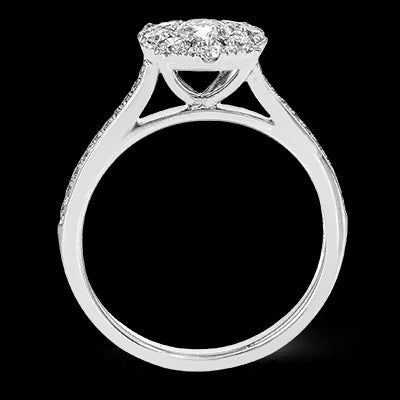 Engagement Ring in 18k Gold with Diamonds