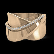 Right Hand Ring in 18k Gold with Diamonds