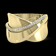 Right Hand Ring in 18k Gold with Diamonds