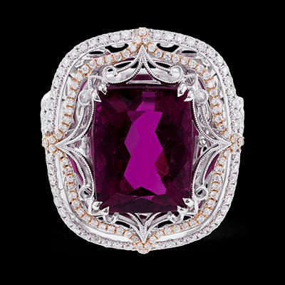 Color Ring in 18k Gold with Diamonds