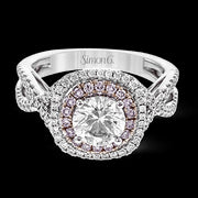 Engagement Ring in 18k Gold with Diamonds