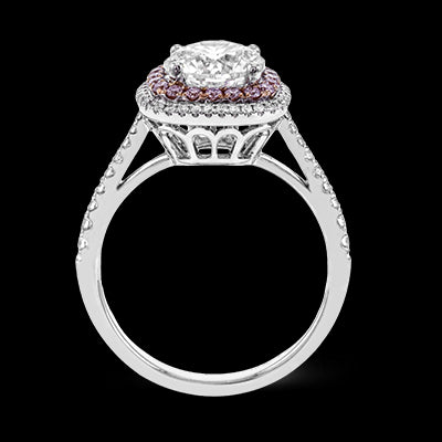 Engagement Ring in 18k Gold with Diamonds