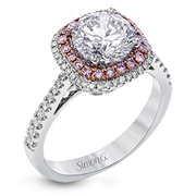 Engagement Ring in 18k Gold with Diamonds
