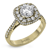 Engagement Ring in 18k Gold with Diamonds